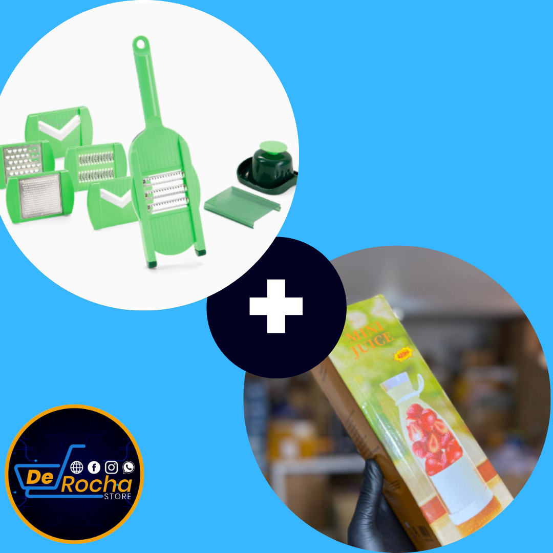 combo rallador  6en1+licuadora portatil